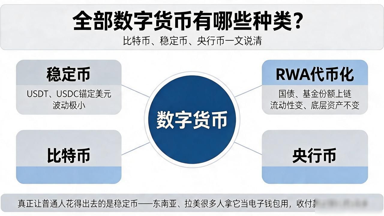 数字货币分类详解比特币以太坊稳定币区别_各国央行数字货币CBDC与加密资产差异_全部的数字货币介绍
