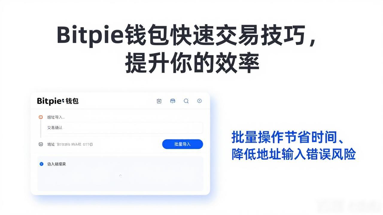 如何通过Bitpie钱包提高交易效率_Bitpie钱包批量操作功能_Bitpie钱包多链支持