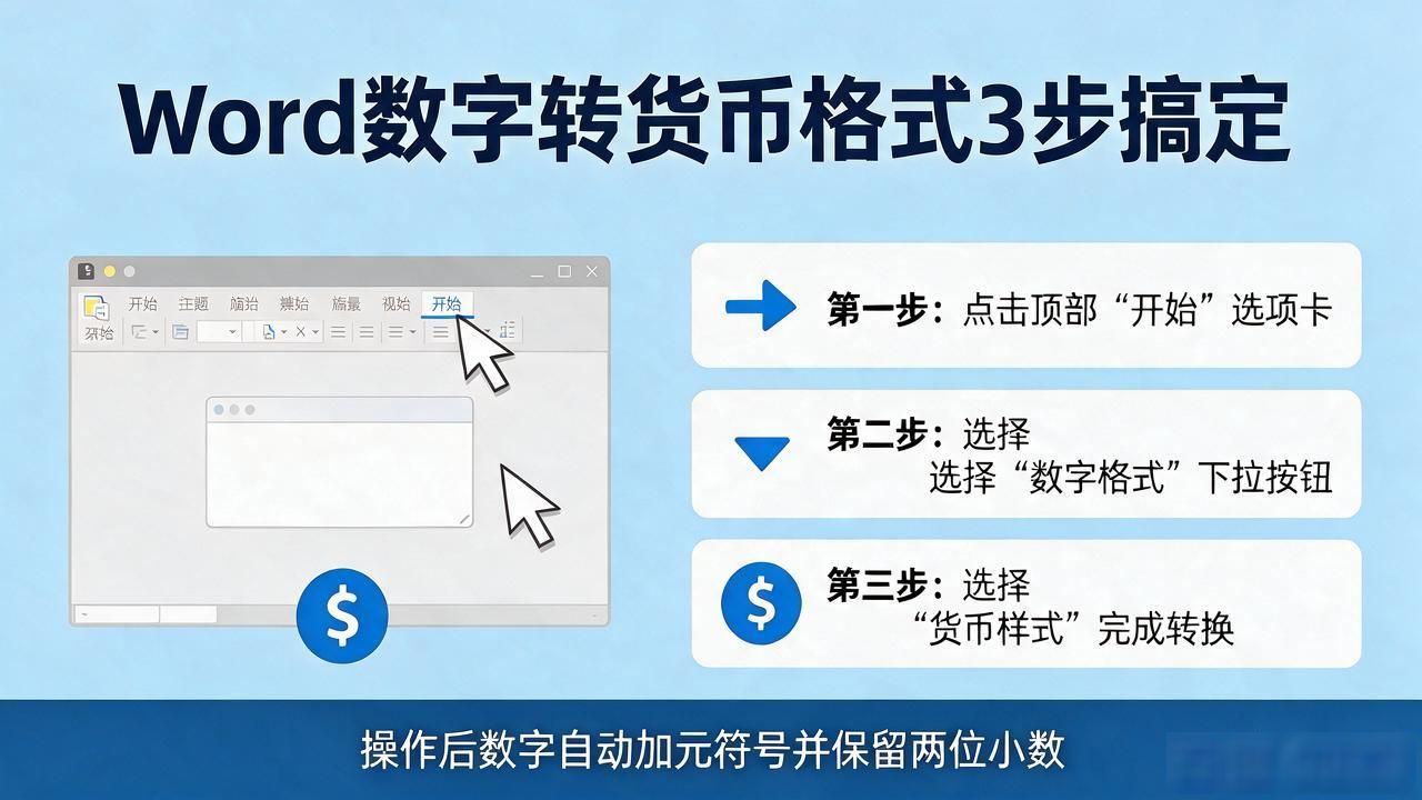 word文档数字怎么改成货币_Word文档数字转货币格式_Word表格数字转货币格式