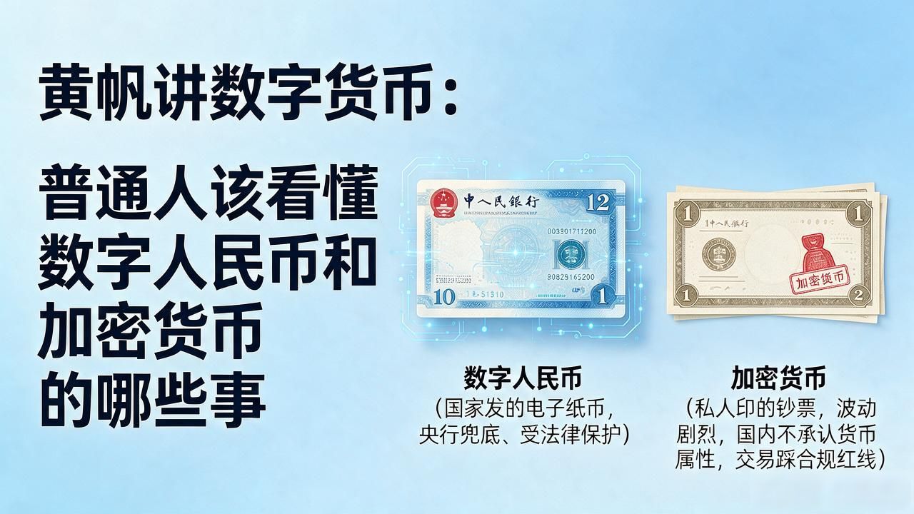 黄帆讲数字货币_数字人民币日常应用场景_数字人民币与比特币的区别
