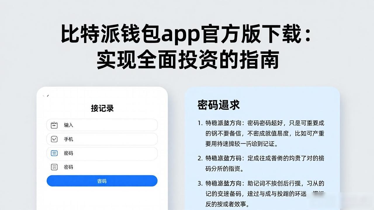 比特派钱包app官方版下载_比特派钱包多币种存储交易_如何通过比特派钱包app官方版下载实现全面投资?