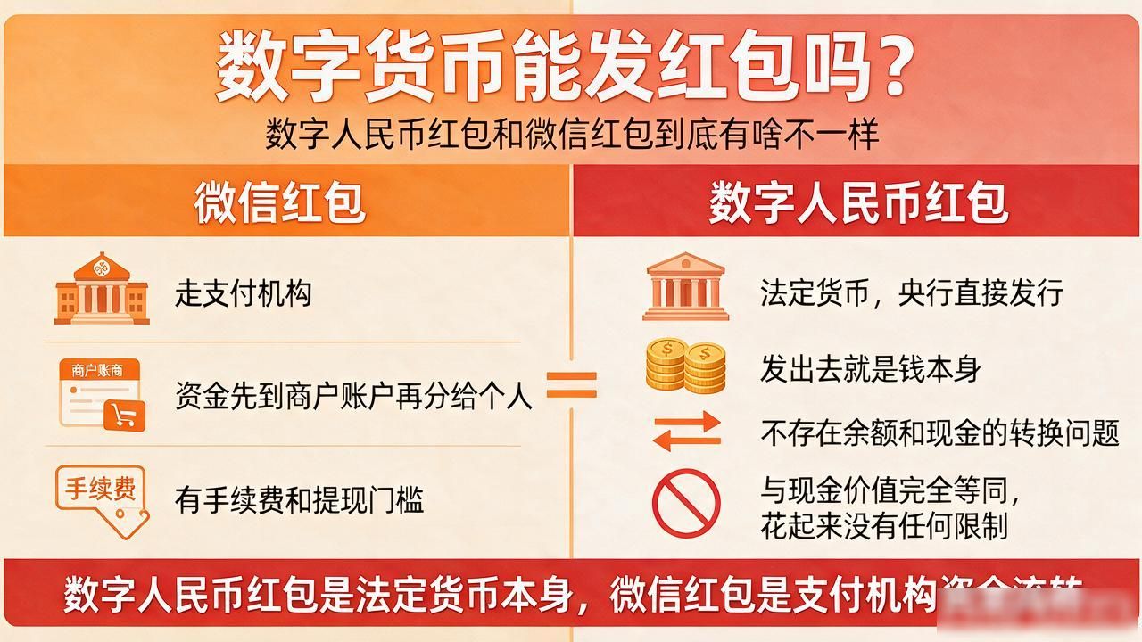 数字人民币红包与微信红包区别_数字货币发放红包吗_数字人民币红包特点